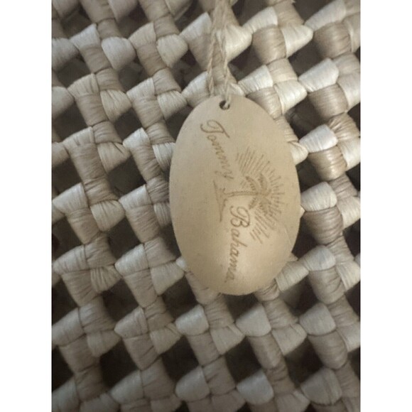 Tommy Bahama Twisted Original Straw Tote Bag Hard Handled Shoulder Beach Bag NWT - Picture 5 of 7